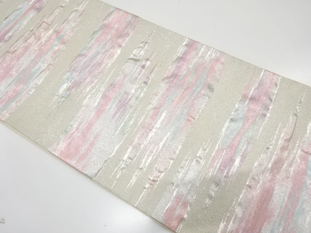 霞模様織り出し　袋帯